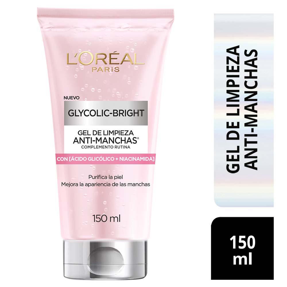 Gel limpiador LOREAL PARIS glycolic bright cleansing (50  ml)