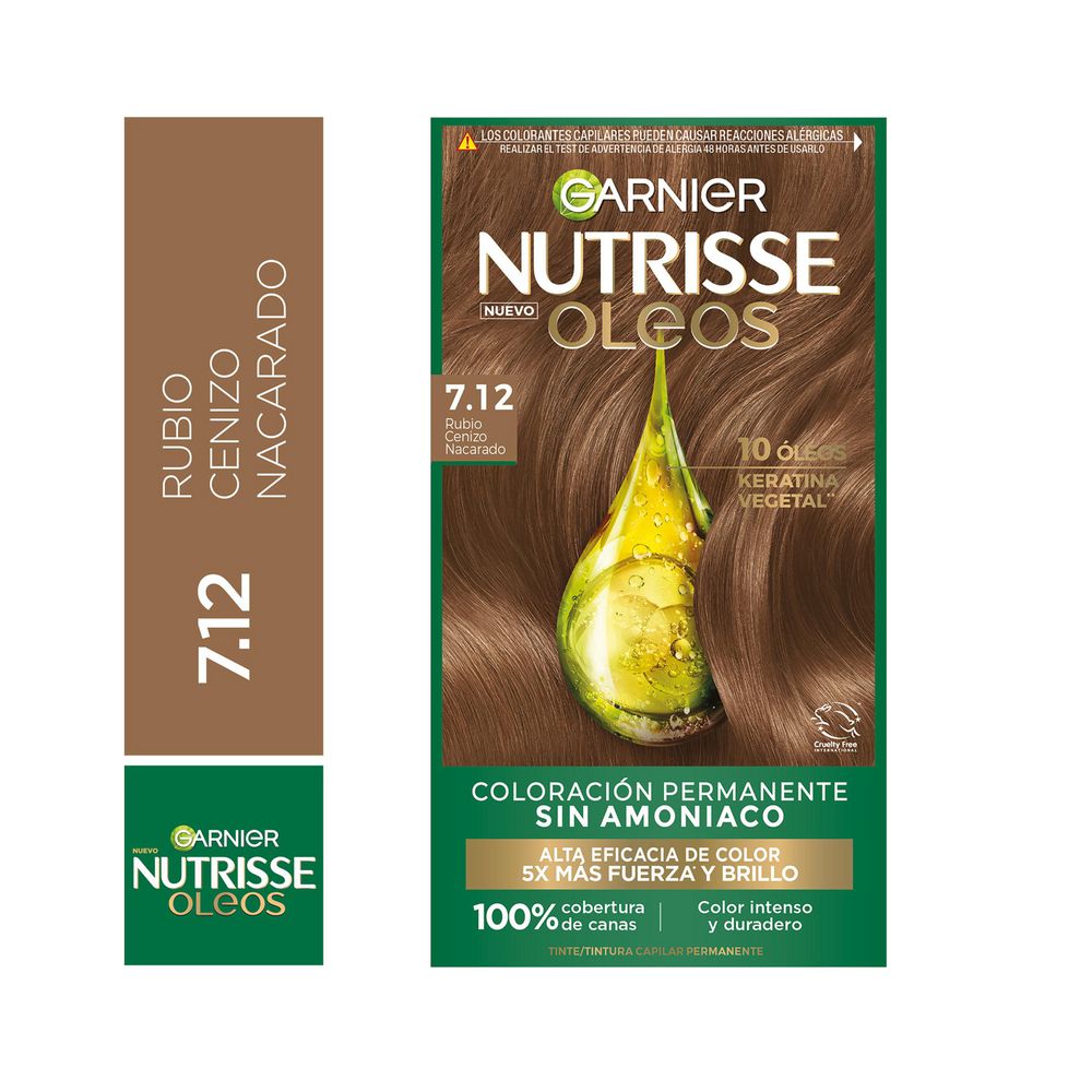 Tinte para cabello NUTRISSE permanente sin amoniaco (1  und)