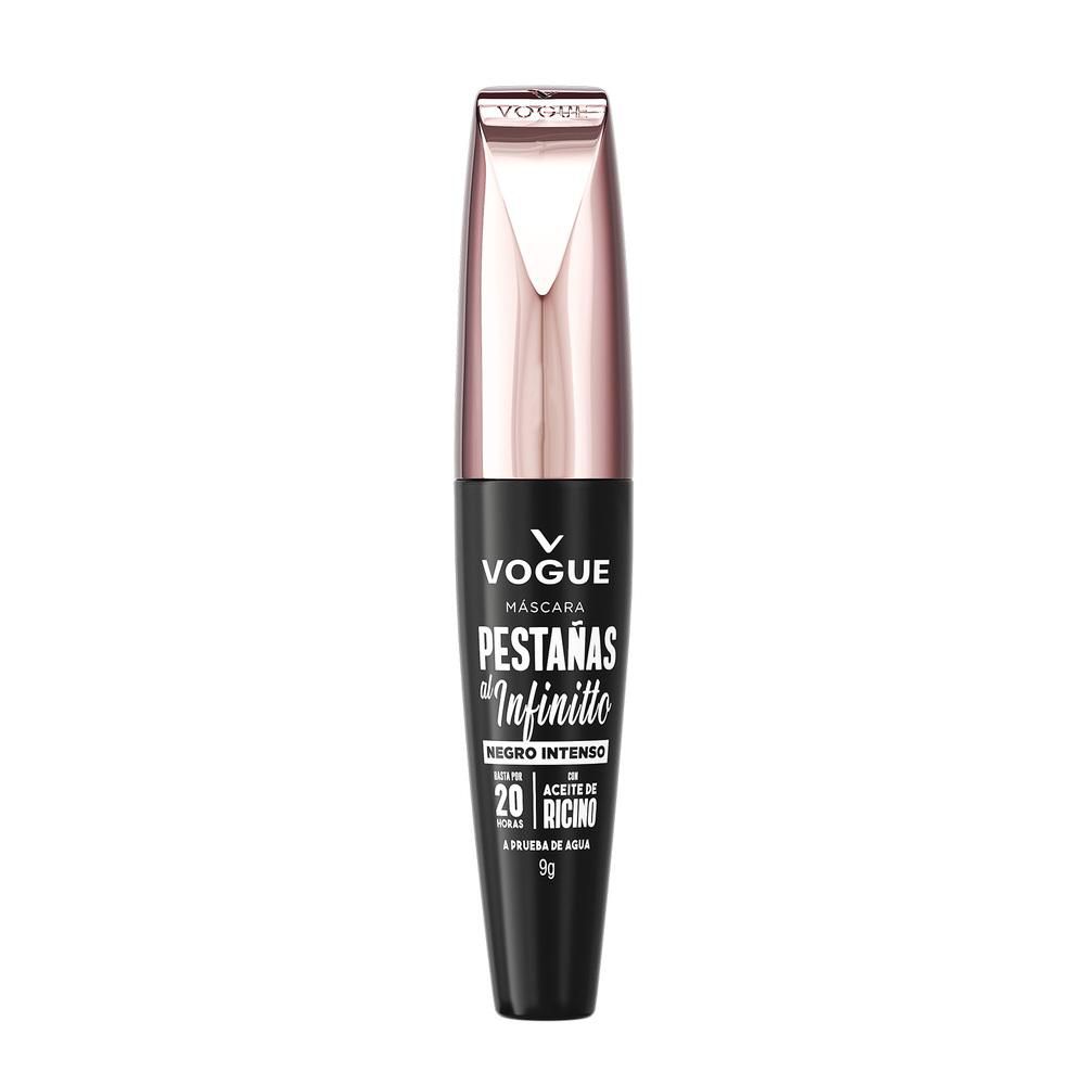 Pestañina VOGUE negro intenso, con aceite de ricino (9  gr)