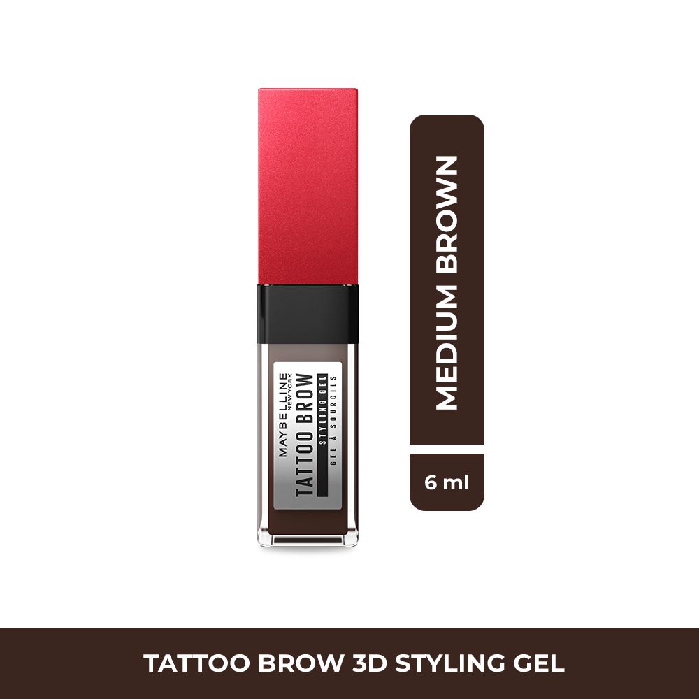 Gel de cejas MAYBELLINE tattoo brow 3D medium brown (6  ml)