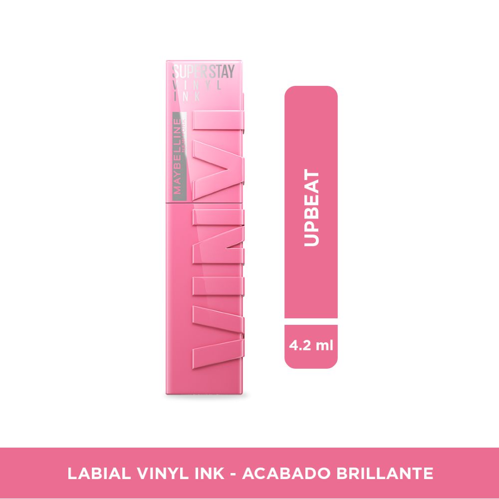Labial MAYBELLINE super stay vinyl ink upbeat 155 (4.2  ml)