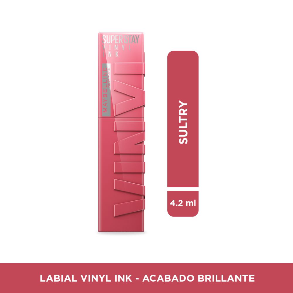 Labial MAYBELLINE super stay vinyl ink sultrY 160 (4.2  ml)