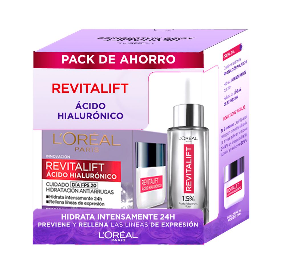 Sérum LOREAL PARIS pack día con ácido hialurónico (80  ml) img #1