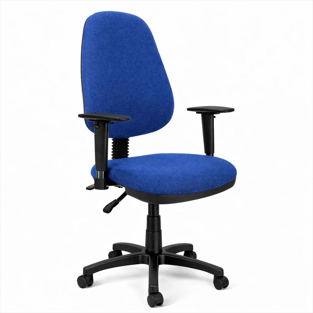 Silla De Oficina Ergonómica Azul Con Brazos De Altura Ajustable img #1