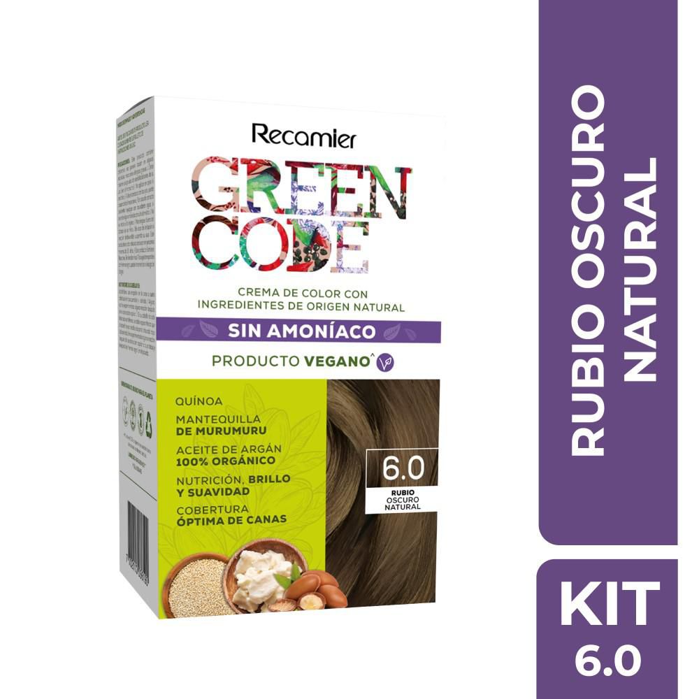 Tinte para cabello GREEN CODE rubio oscuro natural (1  und)