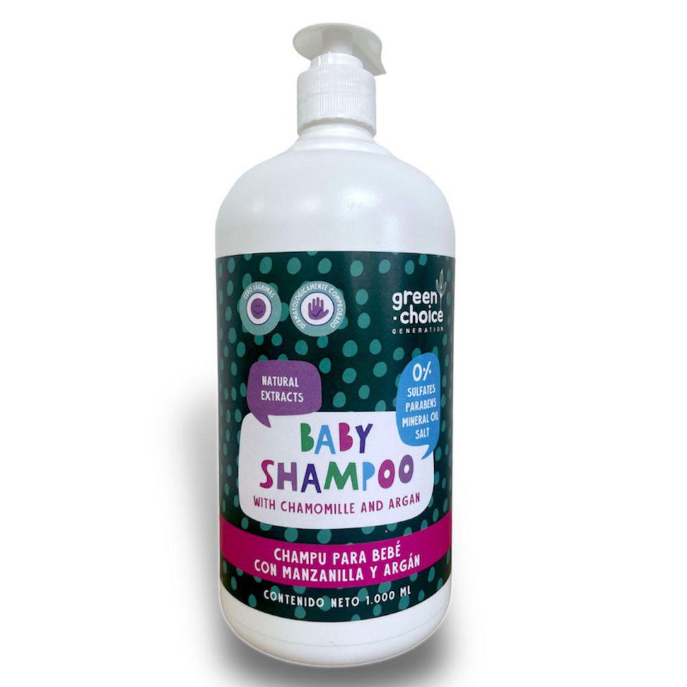 Shampoo GREEN CHOICE GENERATION de bebé manzanilla y argán (1000  ml) img #1