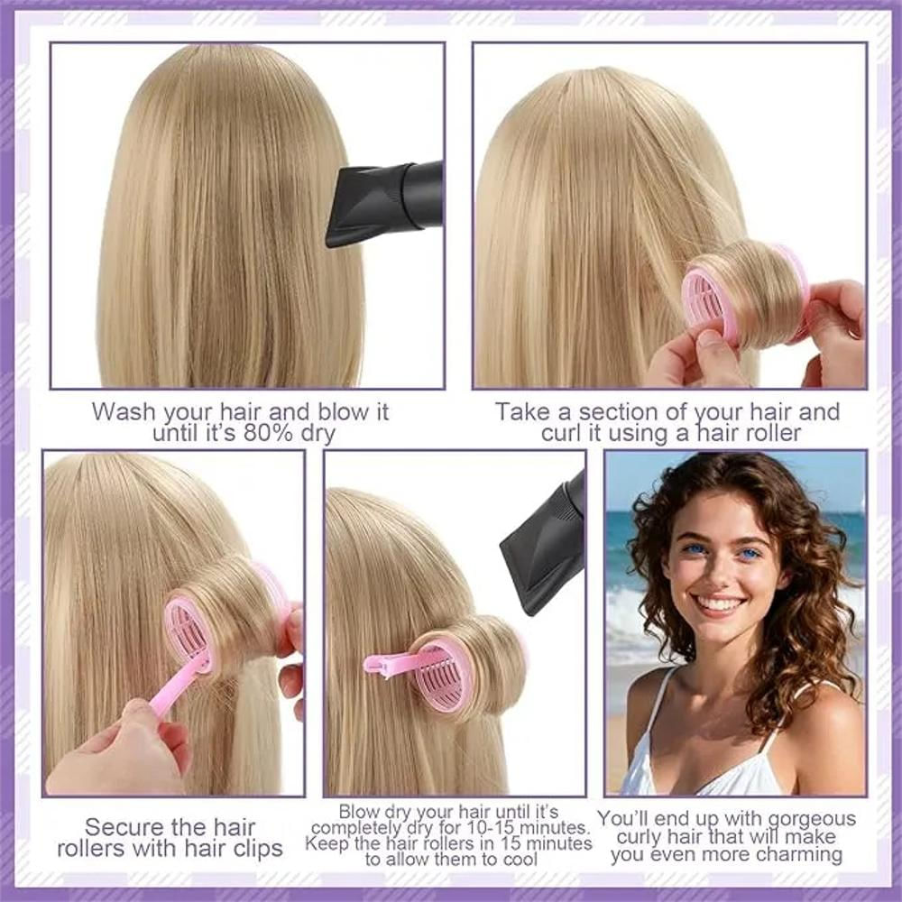 Set Rulos Para Cabello Sin Calor 64 Piezas Con Clips img #4