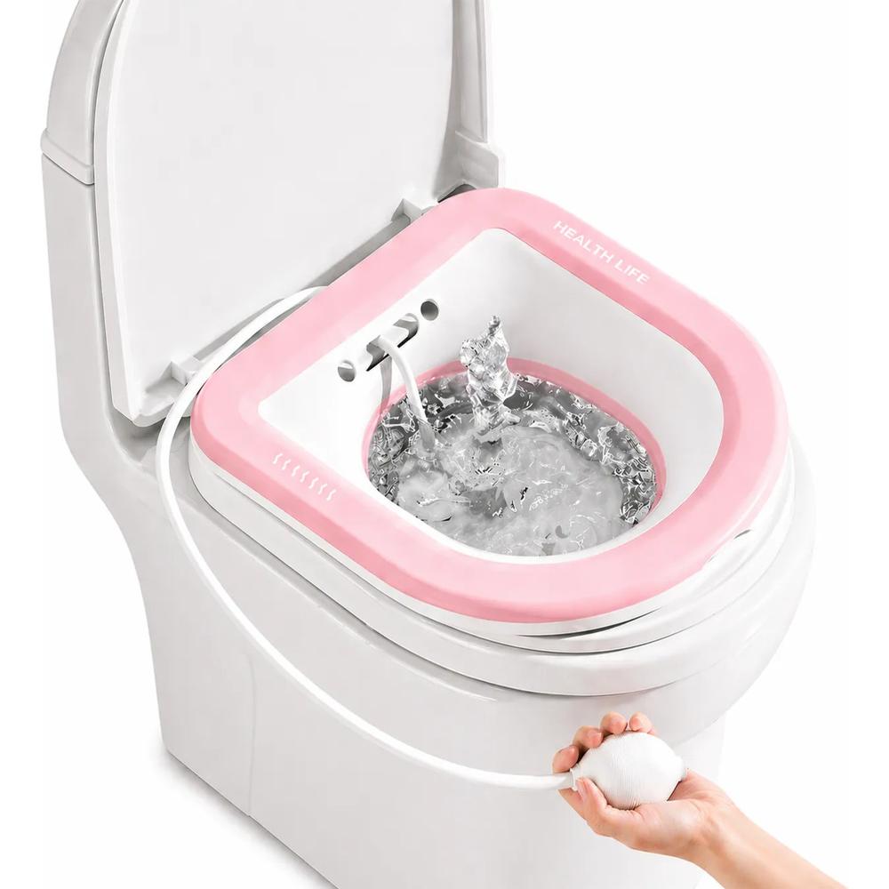 Baño De Asiento Plegable Hemorroides Posparto Con Bomba Manu img #1