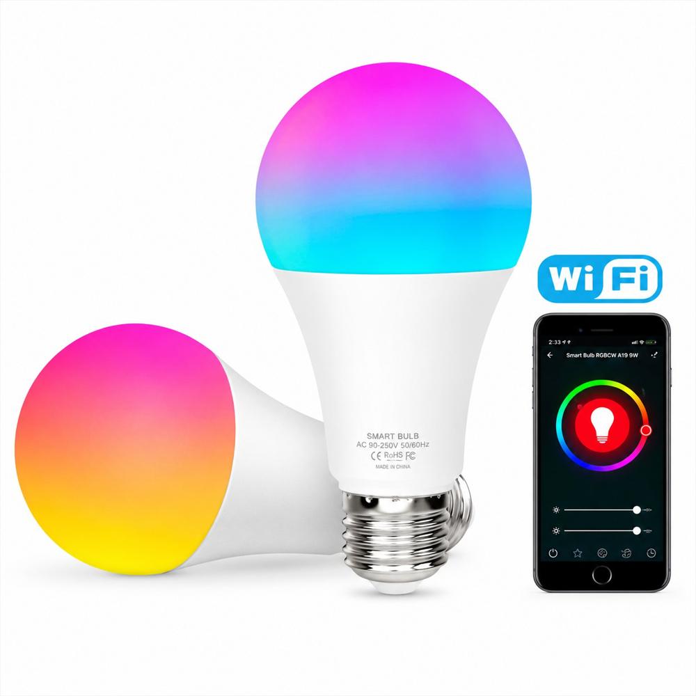 Bombillo Inteligente Compatible Alexa Google Wifi Control Luz Rgb