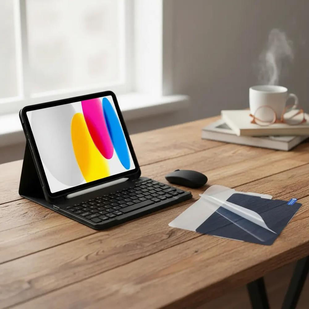 Estuche Teclado Para Tablet Xiaomi Redmi Pad 2 Negro+Mouse+Paperlike img #4