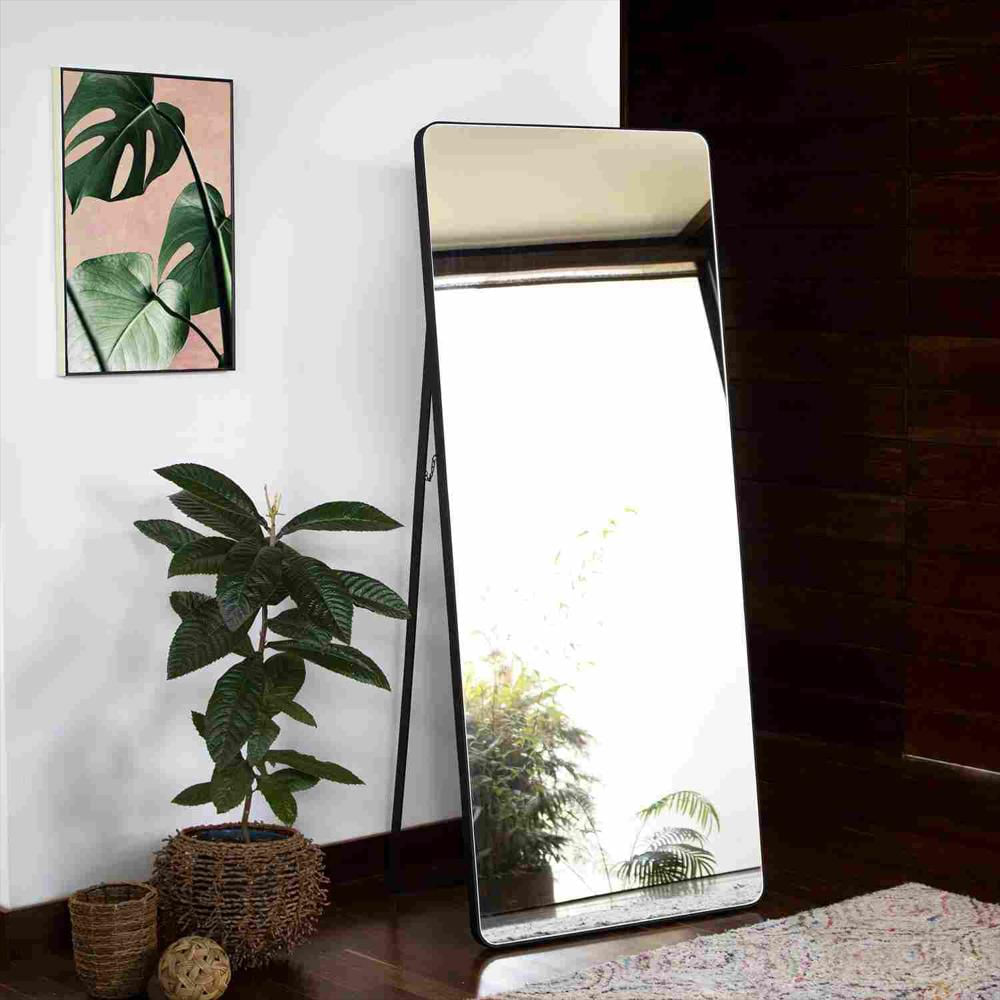 Espejo De Piso Tanger Negro 70X170cm Rectangular Con Marco Metálico img #2