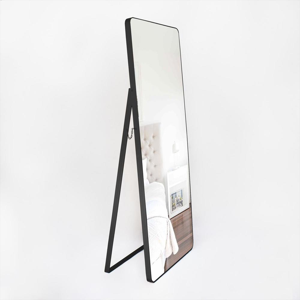 Espejo De Piso Tanger Negro 70X170cm Rectangular Con Marco Metálico img #3