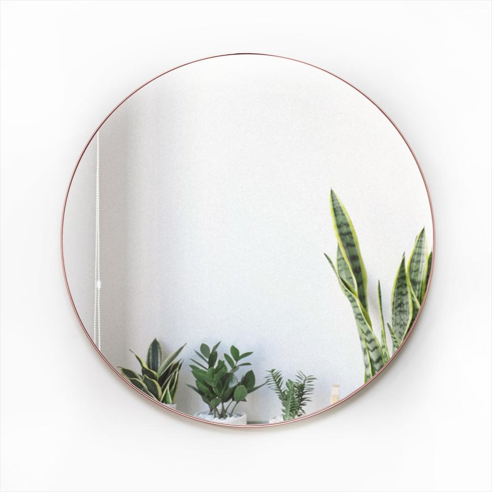 Espejo De Pared Cobre 60X60cm Redondo Con Marco Metalico img #1