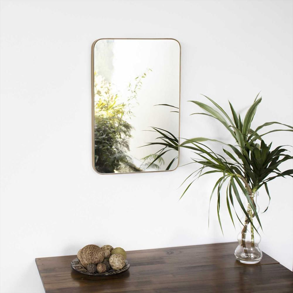 Espejo De Pared Salamanca Dorado 60X80cm Rectangular Con Marco Metalico img #2
