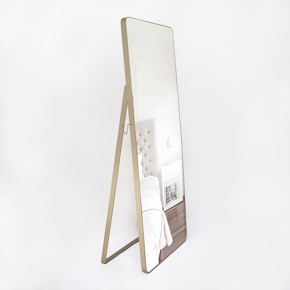 Espejo De Piso Tanger Dorado 80X180cm Rectangular Con Marco Metálico img #3