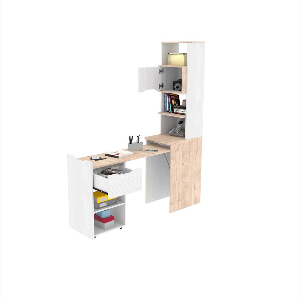 Biblioteca Duna 40X180cm Con Cinco Compartimientos Y Con Dos Cajones img #1