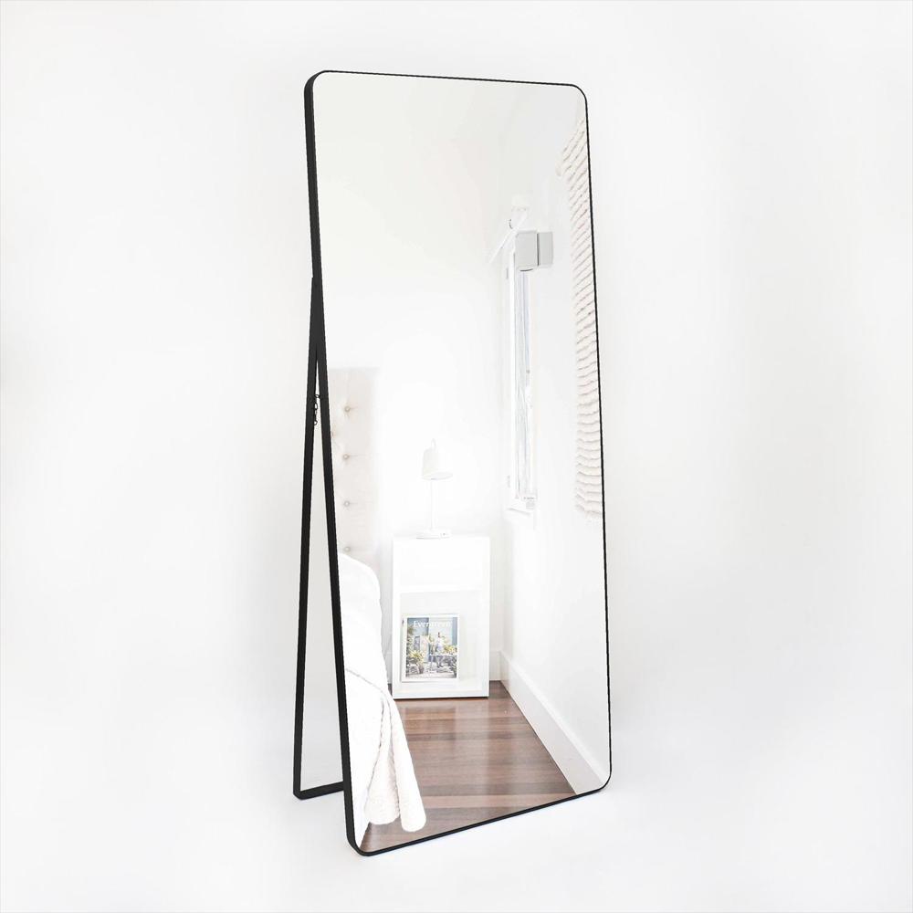 Espejo De Piso Tanger Negro 80X180cm Rectangular Con Marco Metálico img #1