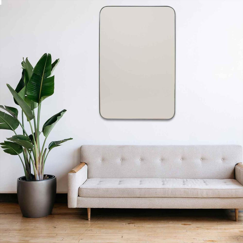 Espejo De Pared Salamanca Plata 80X110cm Rectangular Con Marco Metalico img #2