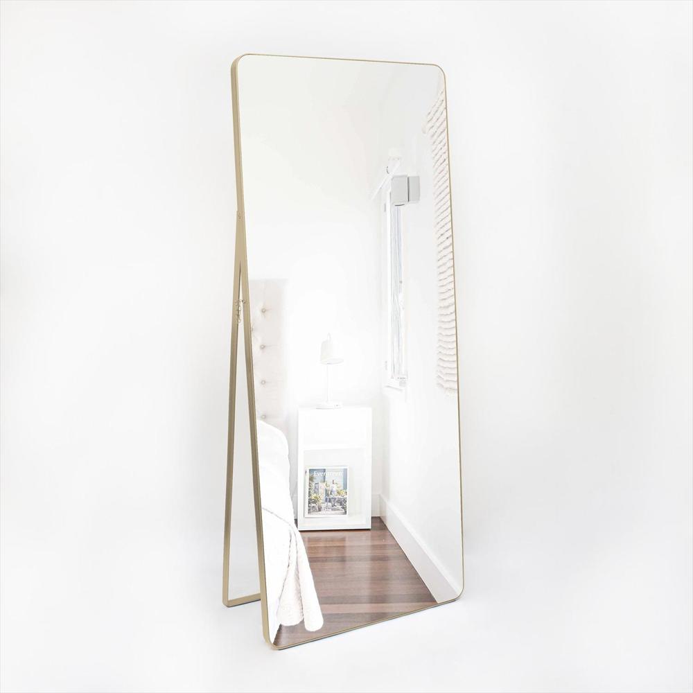 Espejo De Piso Tanger Dorado 70X170cm Rectangular Con Marco Metálico img #1