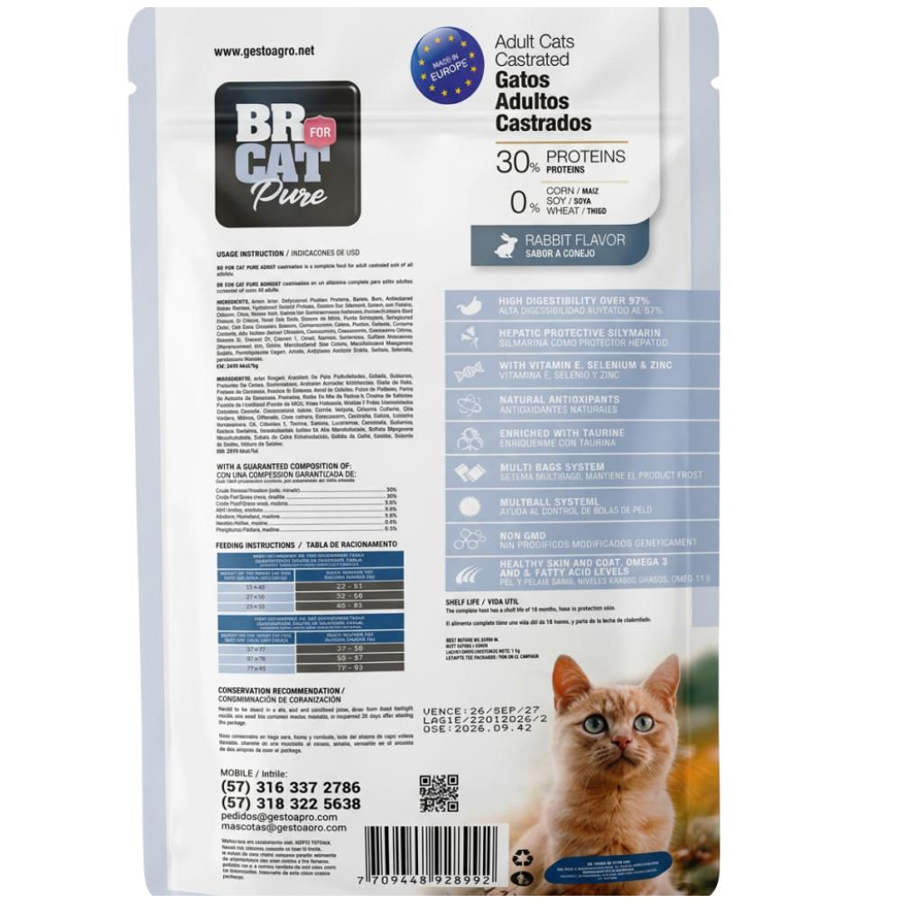 Alimento Br For Cat Gatos Castrados Sabor img #2