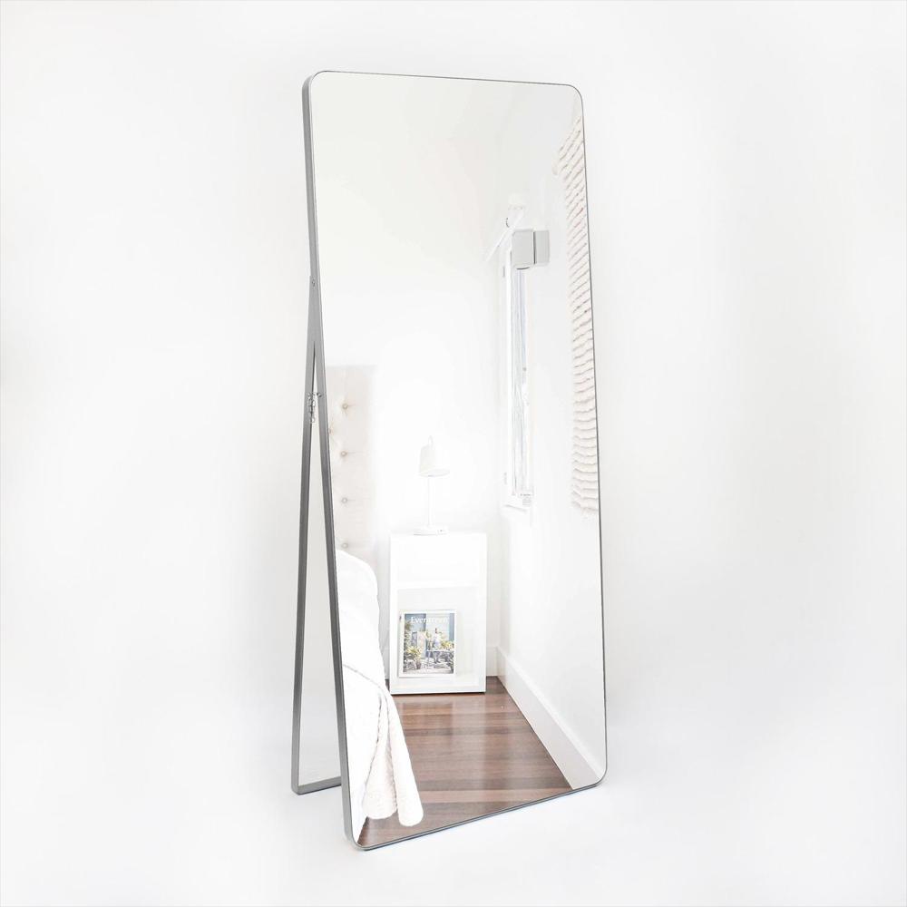 Espejo De Piso Tanger Plata 80X180cm Rectangular Con Marco Metálico img #1