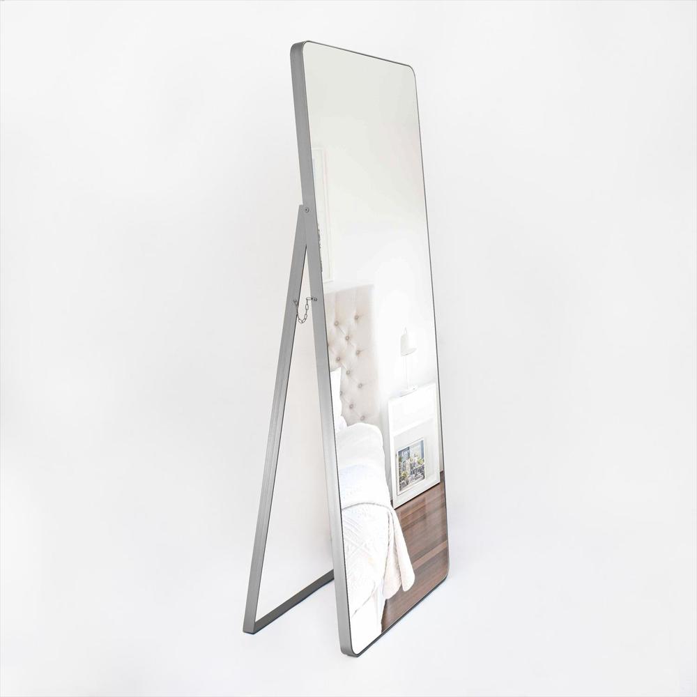 Espejo De Piso Tanger Plata 80X180cm Rectangular Con Marco Metálico img #3