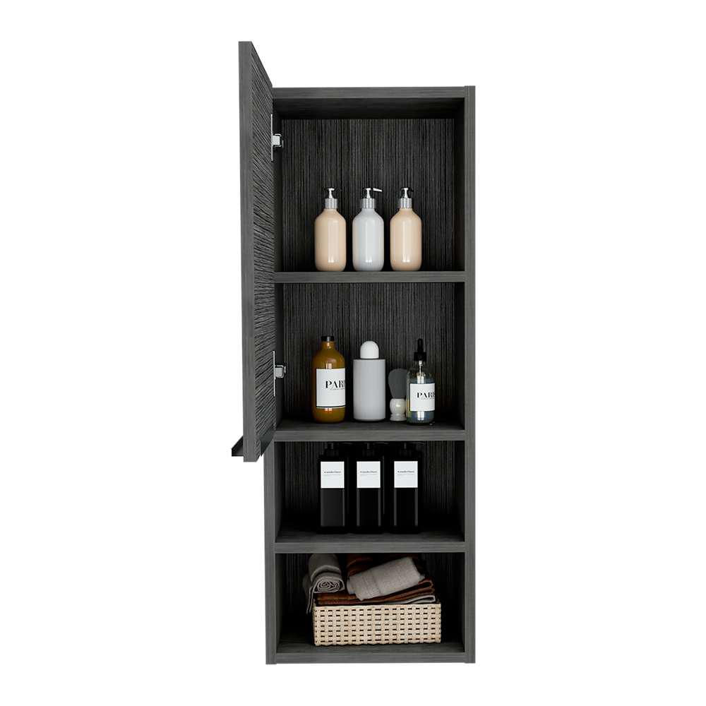 Gabinete De Baño Rectangular Mila Roble Gris 30X30cm Sin Espejo Y Con Una Puerta img #3