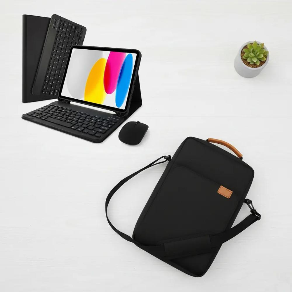 Stuche Teclado Para Ipad Pro 11 M4 2024 Negro+Mouse+Bolso img #3