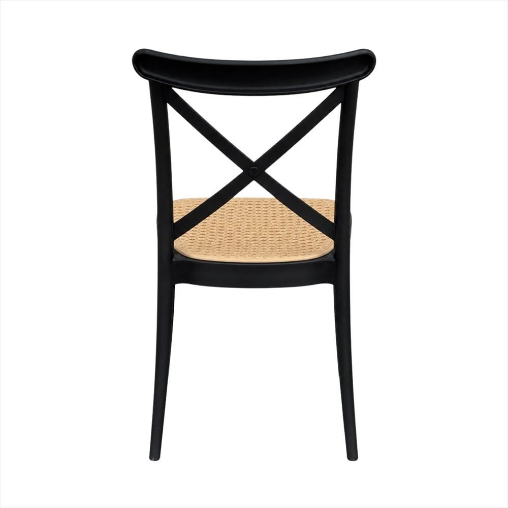 Silla Crossback Alis Color Negro Tipo Mimbre img #5