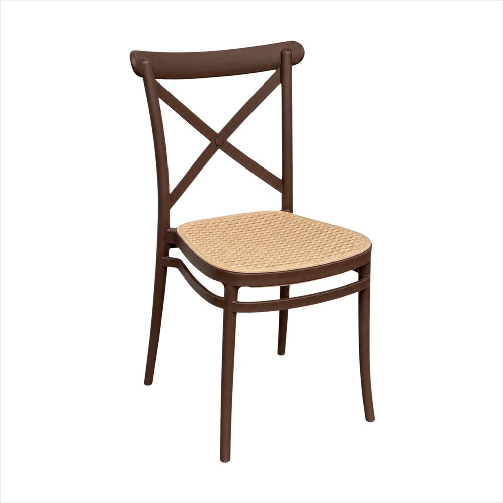 Silla Crossback Alis Color Marrón Tipo Mimbre img #2
