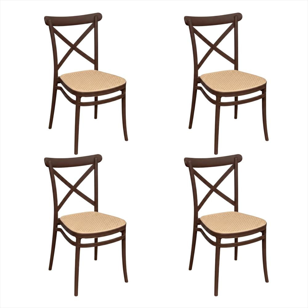 Set X4 Sillas Crossback Alis Color Marrón Tipo Mimbre img #1