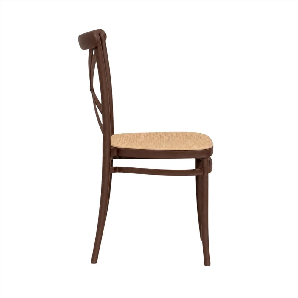 Set X4 Sillas Crossback Alis Color Marrón Tipo Mimbre img #4