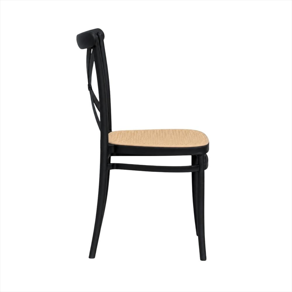 Set X2 Sillas Crossback Alis Color Negro Tipo Mimbre img #4