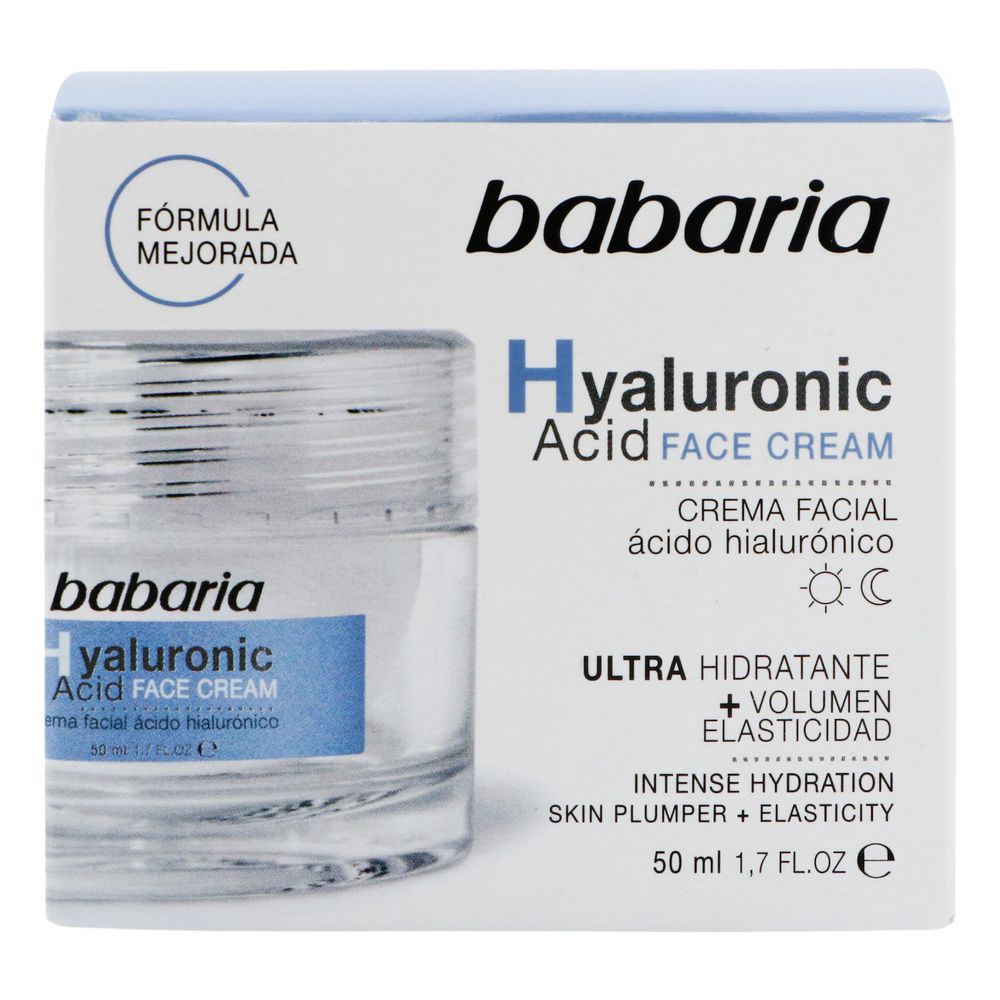 Crema facial BABARIA con ácido hialurónico (50  ml) img #1