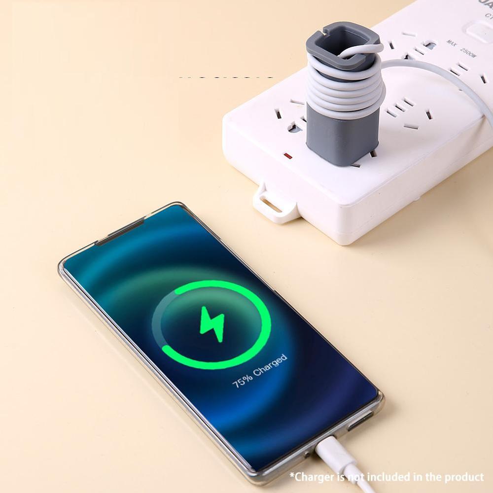 Funda Protector Cargador Iphone Silicona Anticaidas Flexible Resistente Gris img #3