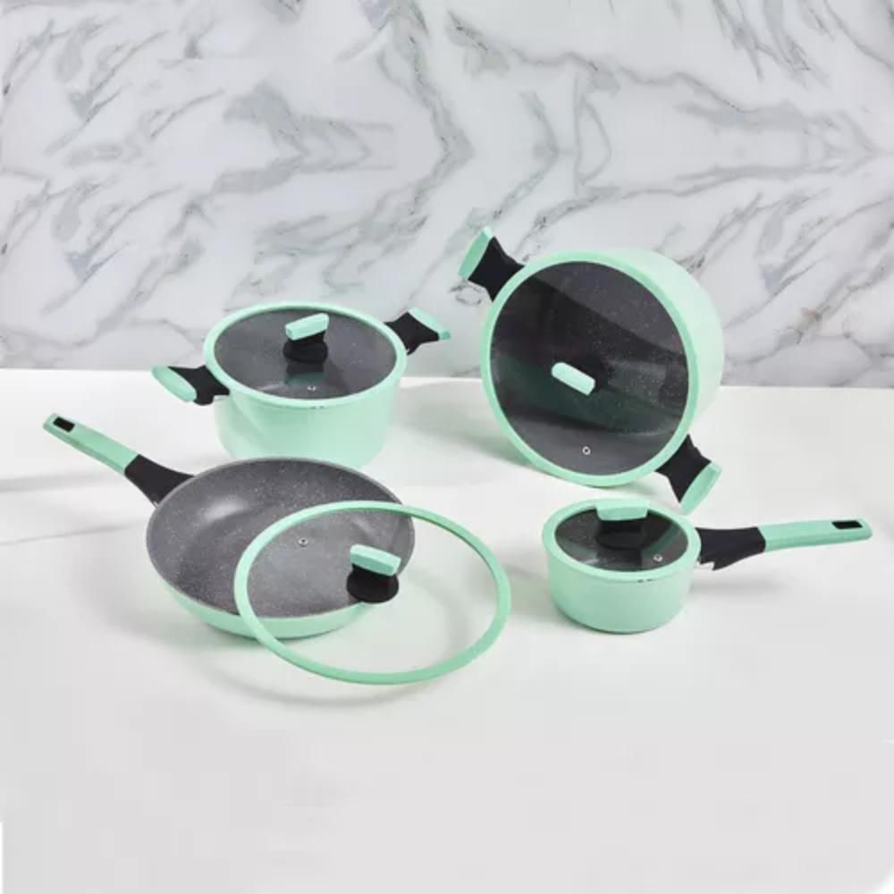 Bateria Marble Mint KW Aluminio forjado 7 Piezas Antiadherente 7  Verde img #6