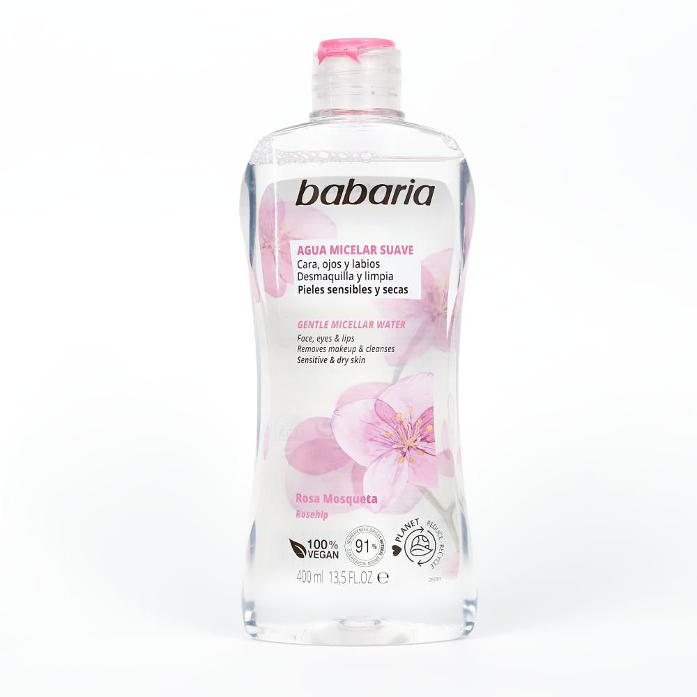 Agua micelar BABARIA rosa mosqueta (400  ml) img #1
