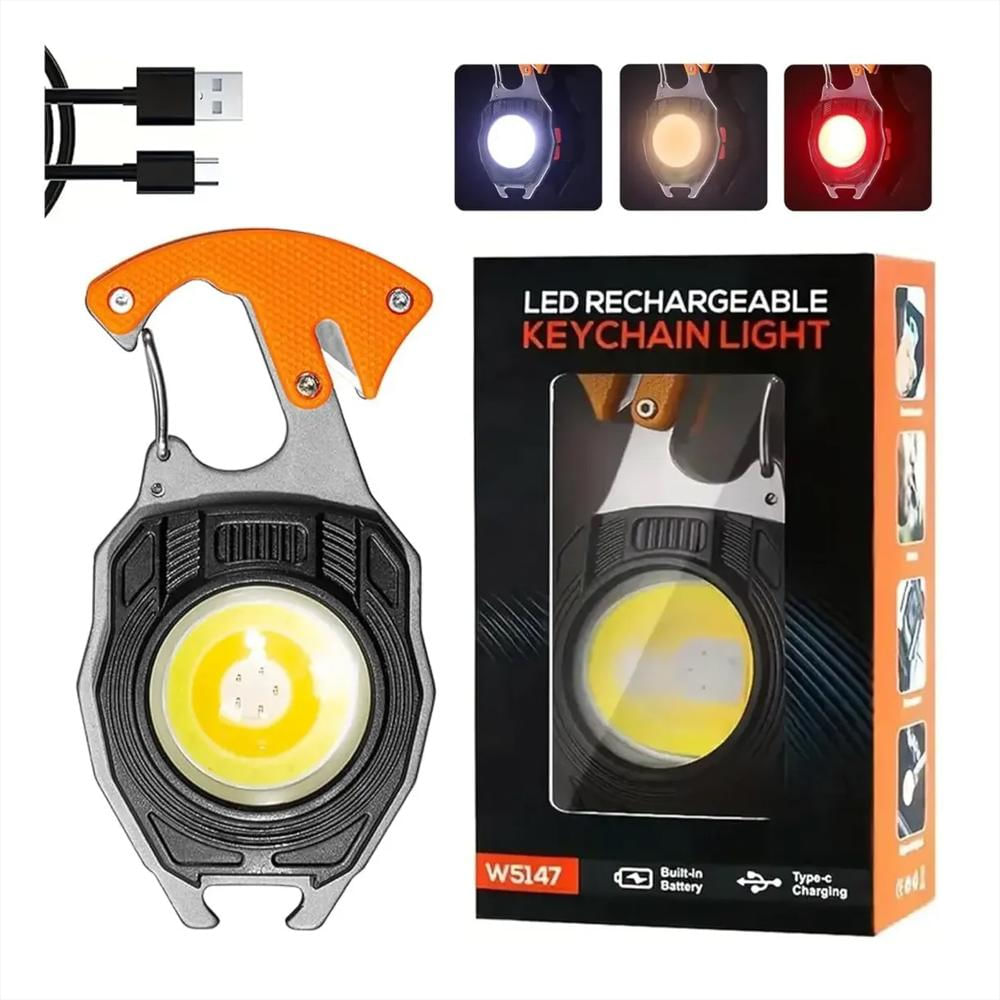 Linterna Led Llavero Multiusos 10 En 1 Herramienta Camping W5147 img #1