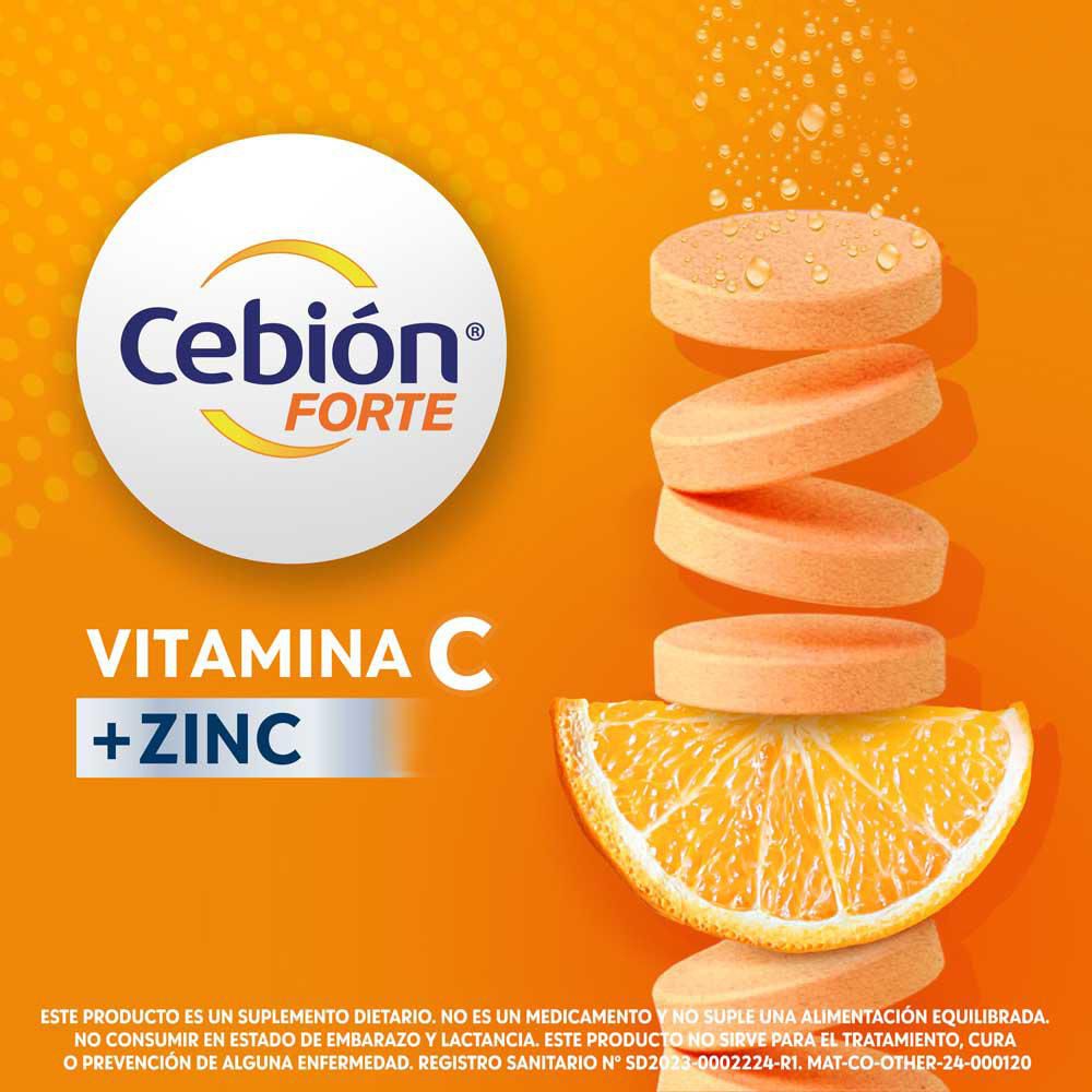 Tabletas efervescentes CEBION forte vitamina c + zinc (20  und) img #4