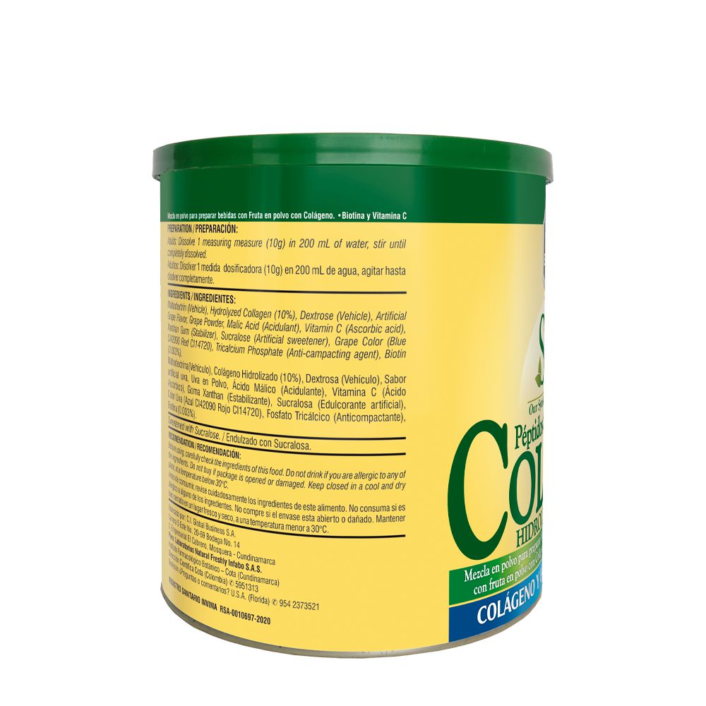 Colageno  NATURE SYMBOL MARCA EXCLUSIVA hidrolizado sabor uva (500  gr) img #2