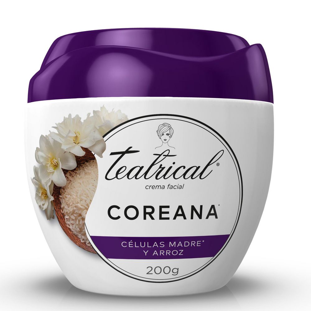 Crema facial TEATRICAL coreana células madre y arroz (200  gr)
