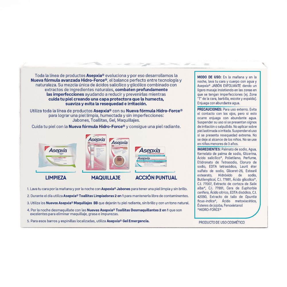 Jabón facial ASEPXIA exfoliante (100  gr) img #3