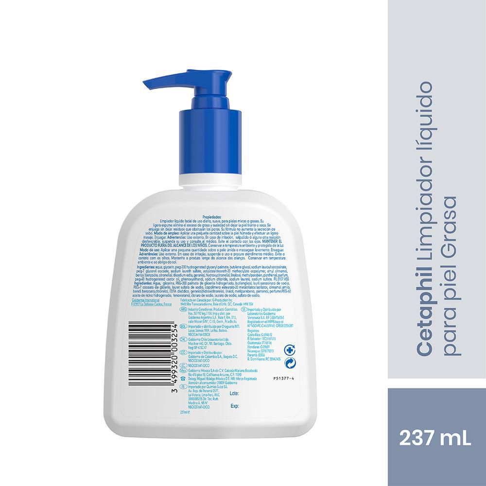 Limpiador facial CETAPHIL piel grasa (237  ml) img #2