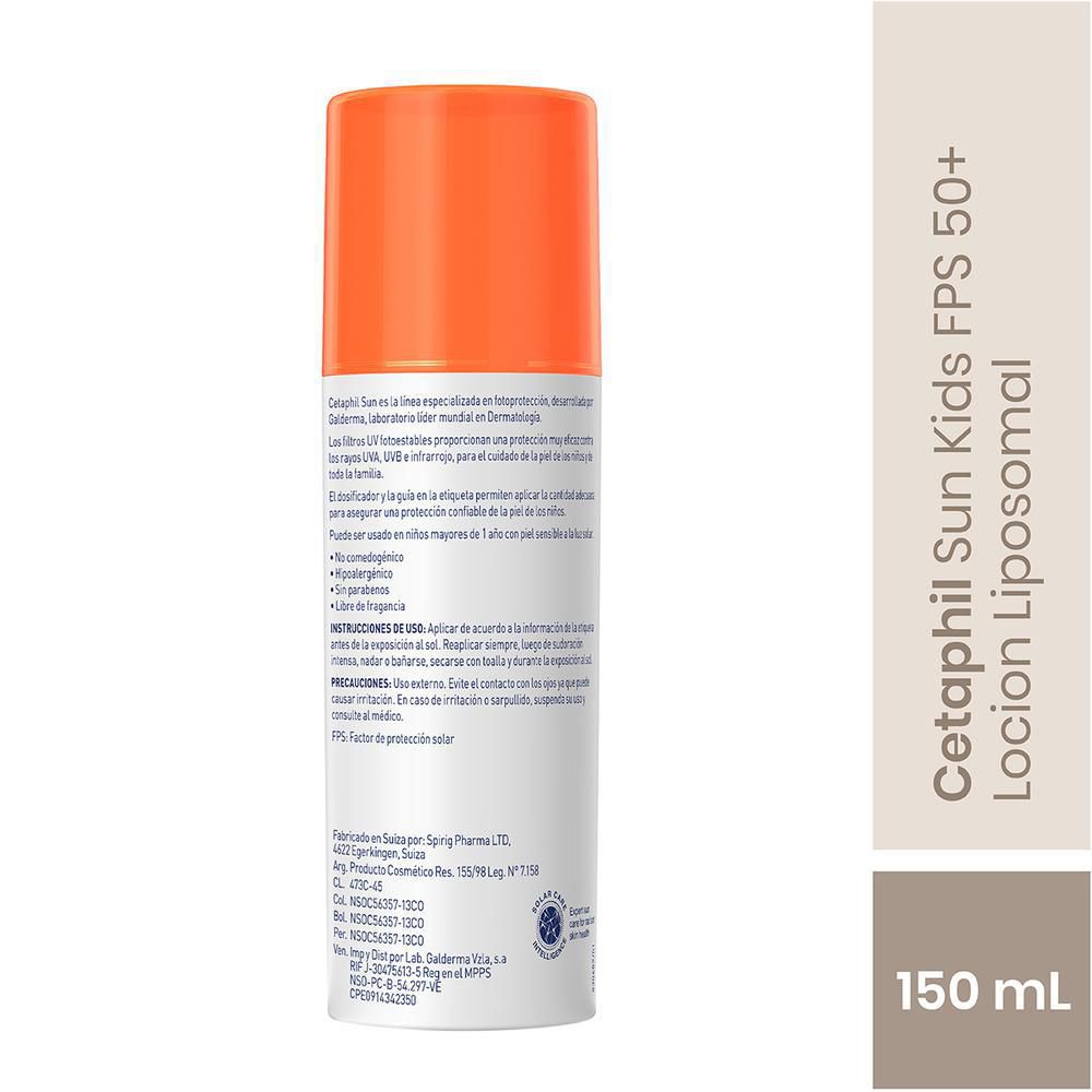 Protector solar CETAPHIL sun kids FPS 50+ (150  ml) img #2