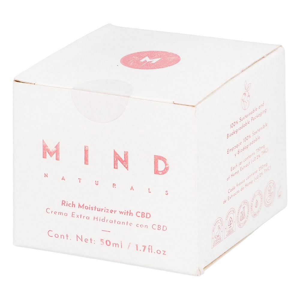 Crema facial MIND NATURALS extra hidratante con CBD (50  ml) img #2