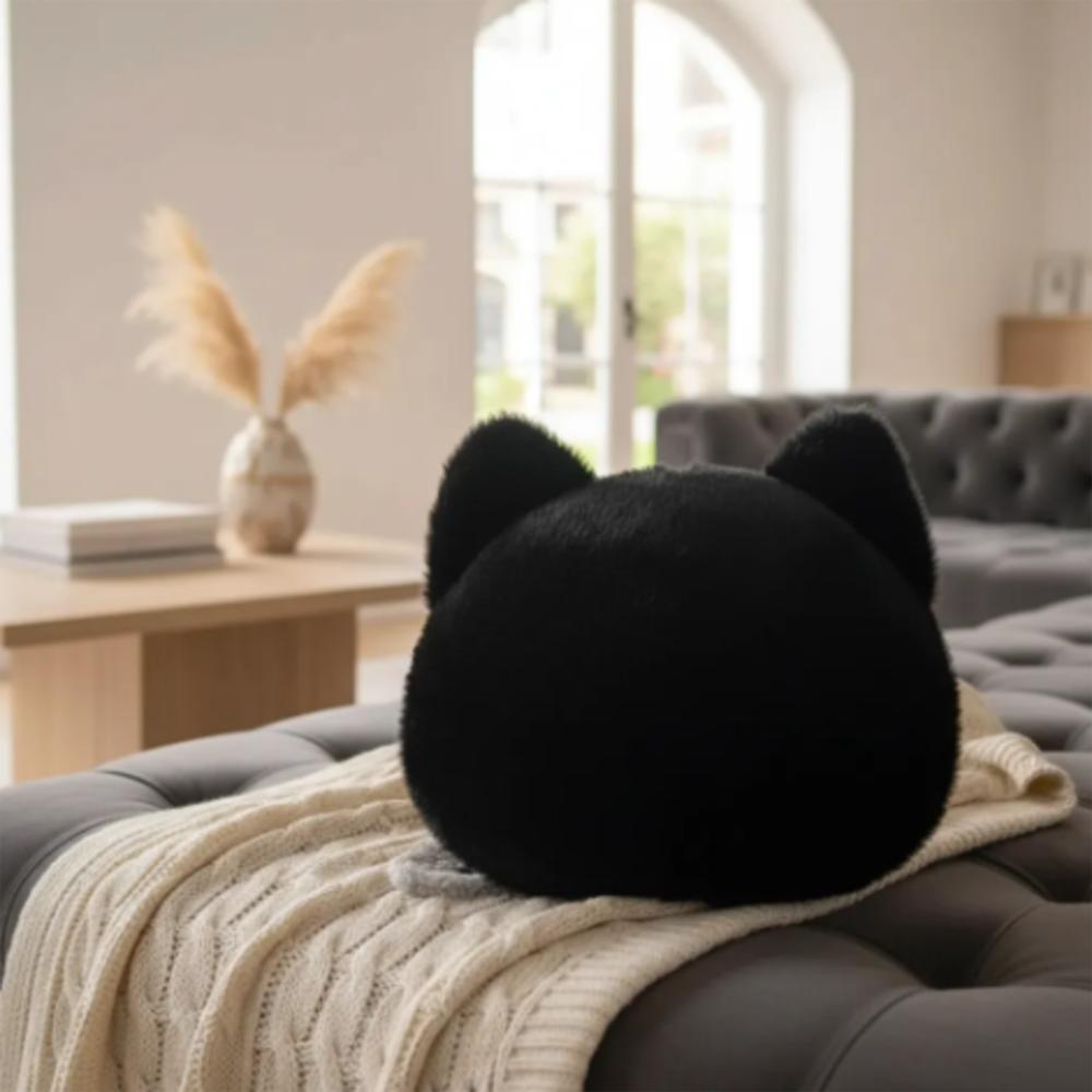 Cojín De Gato Peluche Negro img #3