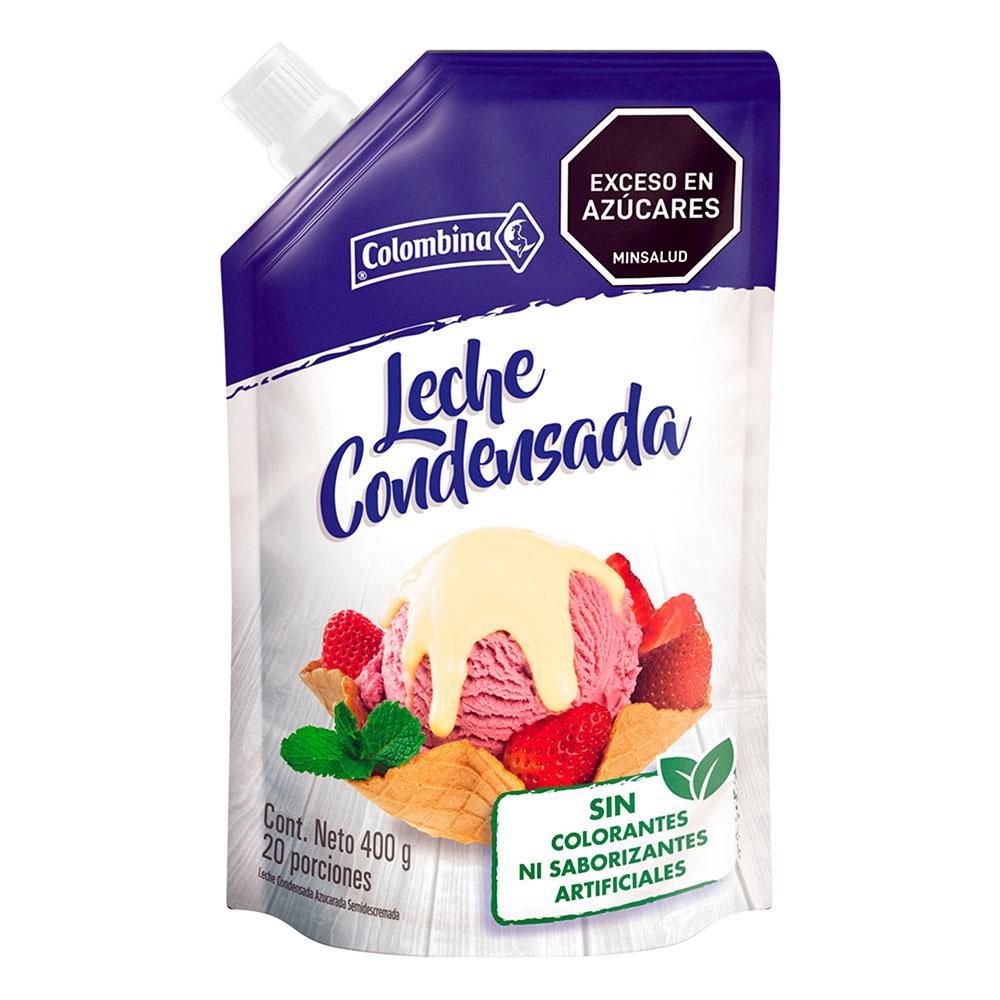 Leche condensada COLOMBINA en bolsa (400  gr)