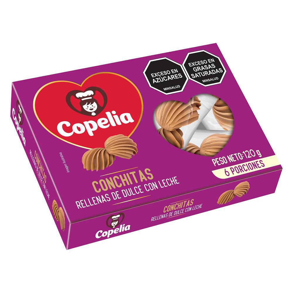 Conchitas COPELIA rellenas dulce con leche x6und (120  gr) img #2