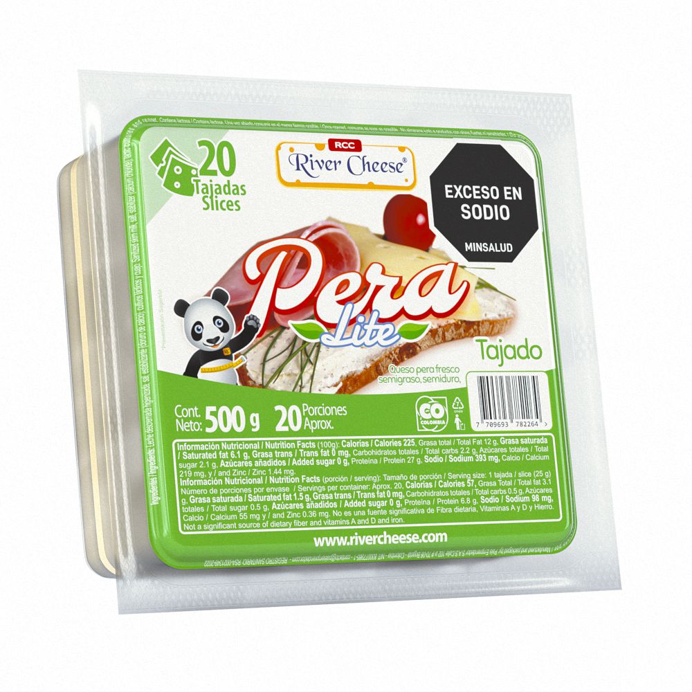 Queso RIVER CHEESE lite x20 tajadas   (500  gr) img #1