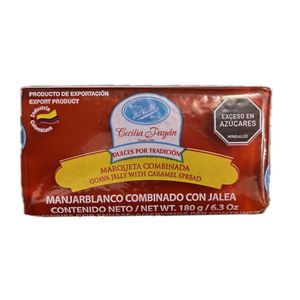 Manjar blanco DULCES DEL VALLE jalea combinado (180 gr)